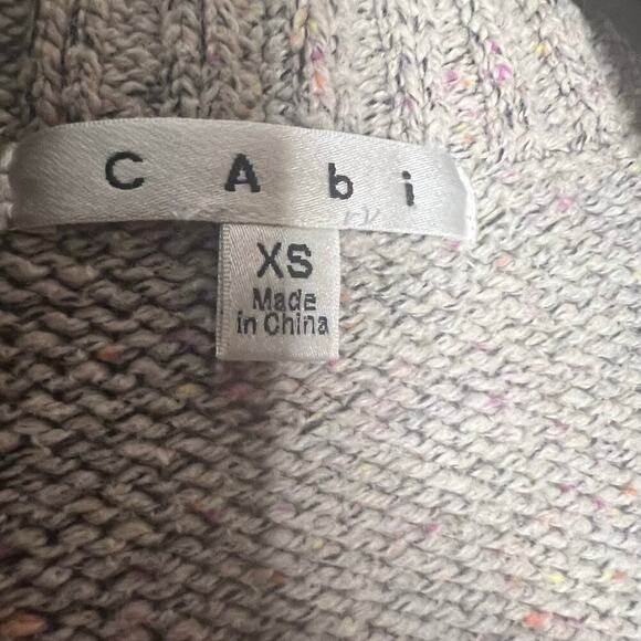 CABI 900 Oatmeal Confetti Knit Chunky Longline Open Front Cardigan Sweater XS - Picture 4 of 7